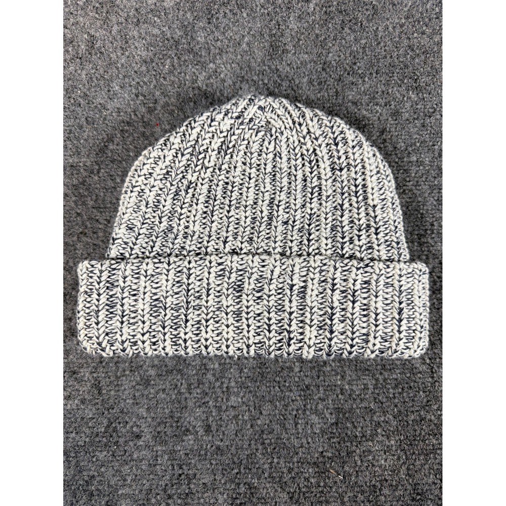 Love Your Melon Kids Navy White Marled Knit Beanie Hat Cotton USA Made - Picture 2 of 4